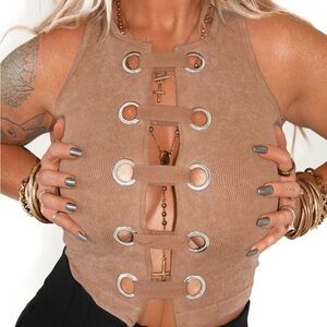 Pebby Forevee grommet & thread tank top brami